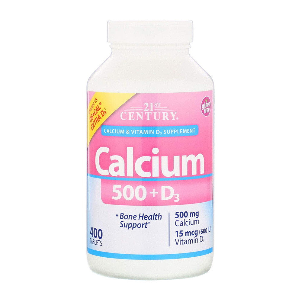 21st Century Calcium 500 Plus D3 Plus Extra Tablets, 400 Ea